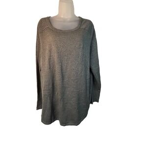 Apt.9 Womens Glitter Pullover Sweater Long Sleeve Silver Gray‎ Size XXL